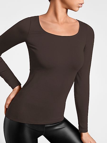 Wolford - Top Long Sleeves, Frau, umber, Größe: XS günstig online kaufen