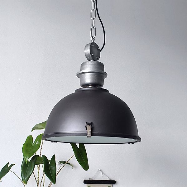 Hängeleuchte Bikkel, Ø 42 cm, schwarz, Metall, Glas, E27 günstig online kaufen