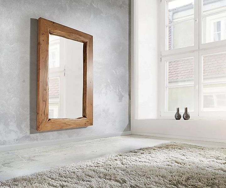 Wandspiegel Live-Edge 135x85 cm Akazie Natur Baumkante günstig online kaufen