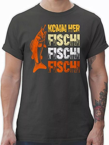 Shirtracer T-Shirt Geschenk für Angler I Komm Fischi Fischi Fischi I Angeln günstig online kaufen