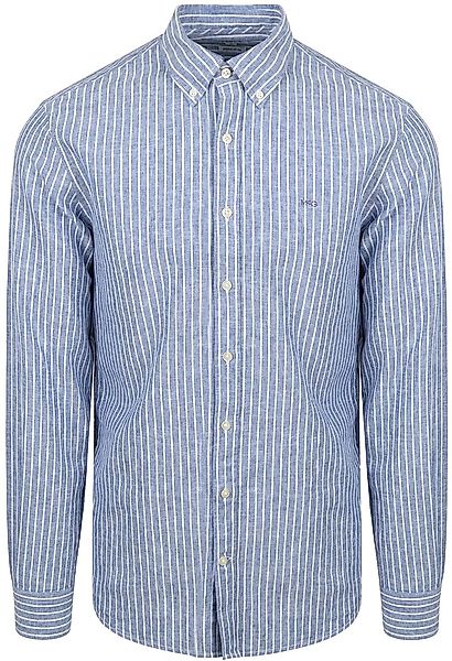 McGregor Hemd Linen Blend Streifen Blau - Größe XL günstig online kaufen