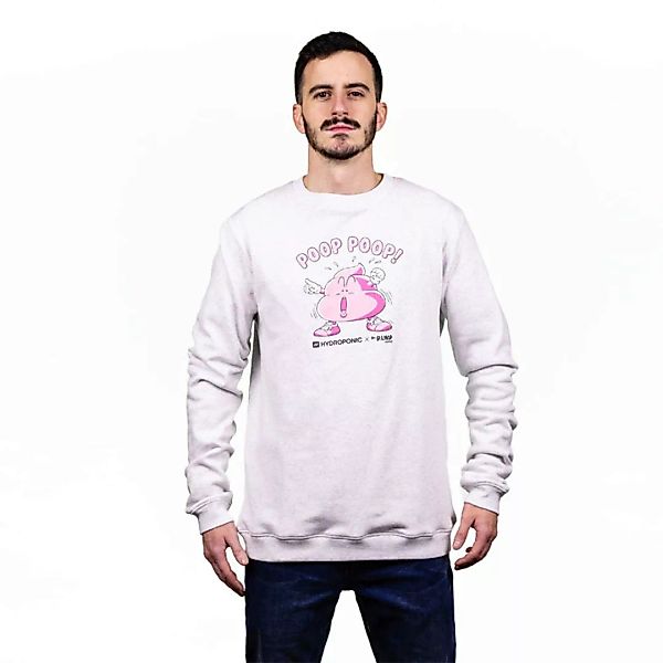 Hydroponic Poop Crew Sweatshirt XS Heather White günstig online kaufen