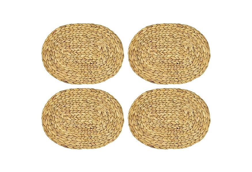 HMF Platzset Tischset oval, geflochten aus Wasserhyazinthe, (4 Stück, Set), günstig online kaufen