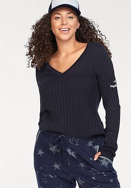 KangaROOS V-Ausschnitt-Pullover, in breit geripptem Feinstrick günstig online kaufen