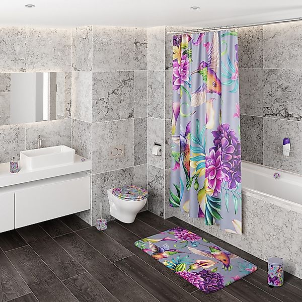 Sanilo Badezimmer Set, Seifenspender und WC Bürste Kolibri günstig online kaufen