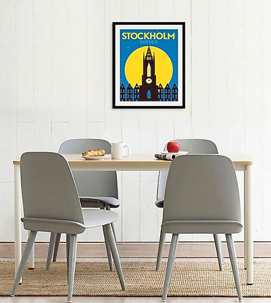 queence Bild »Stockholm« Gebäude   Schriftzug   Schriftzüge   Schweden   St günstig online kaufen