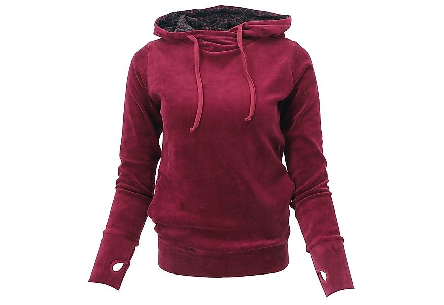 Guru-Shop Longsleeve Nicki-Kapuzenpullover, weicher Hoodie, Boho.. günstig online kaufen