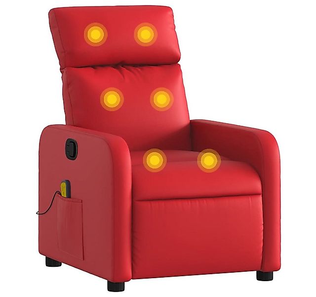 vidaXL Sessel Massagesessel Rot Kunstleder (1-St) günstig online kaufen