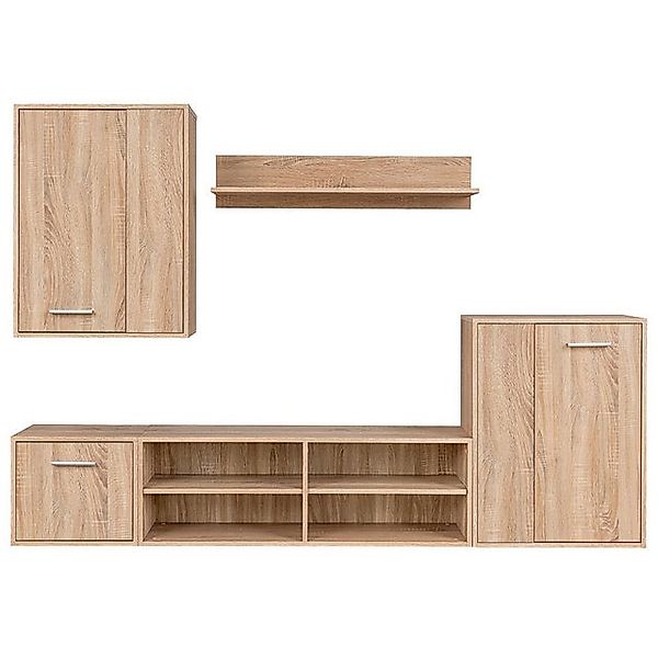 vidaXL TV-Schrank 5-teiliges TV-Schranksystem aus Holzwerkstoff in Sonoma-E günstig online kaufen