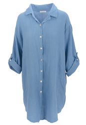 Seasons of April Hemdbluse Oversized Musselinbluse günstig online kaufen
