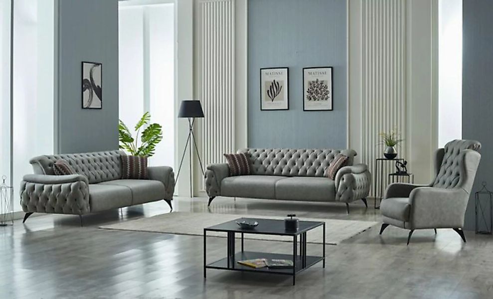 Villa Möbel Polstergarnitur Luis, (Set, 3-tlg), Hand Made Quality, pflegele günstig online kaufen