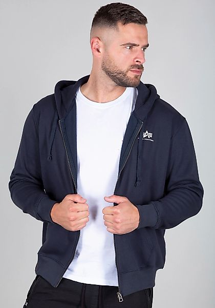 Alpha Industries Kapuzensweatjacke "Basic Zip Hoody SL" Baumwollmischung, r günstig online kaufen