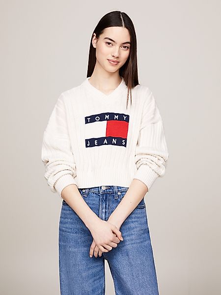 Tommy Jeans Strickpullover TJW VNCK CENTER günstig online kaufen