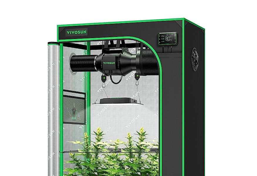 VIVOSUN Gewächshaus VIVOSUN Smart Growbox Komplettset, BxTxH: 90 x 50 x 160 günstig online kaufen