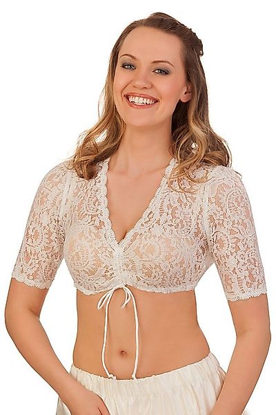 Spieth & Wensky Dirndlbluse Dirndlbluse - HADIA - schwarz, weiß günstig online kaufen