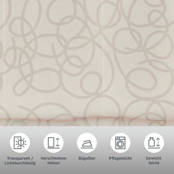 my home Raffrollo "Tanaro" mit Schlaufen Halbtransparent, Voile, Polyester günstig online kaufen