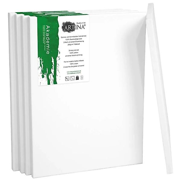 Artina Keilrahmen Leinwand Akademie 30x30cm 5er Set günstig online kaufen