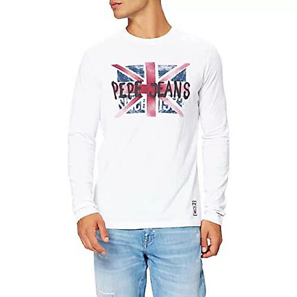 Pepe Jeans Roland Langarm-t-shirt S White günstig online kaufen