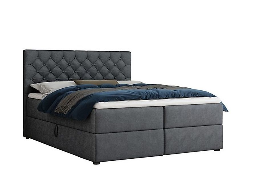 Deine Möbel 24 Boxspringbett MIRAMI Boxbett Polsterbett Komplettbett (Set, günstig online kaufen