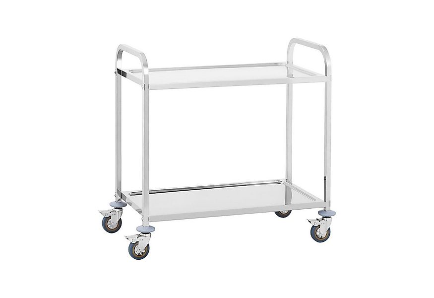 Royal Catering Servierwagen 2 Borde Edelstahl Teewagen Küchenwagen Gastro 4 günstig online kaufen