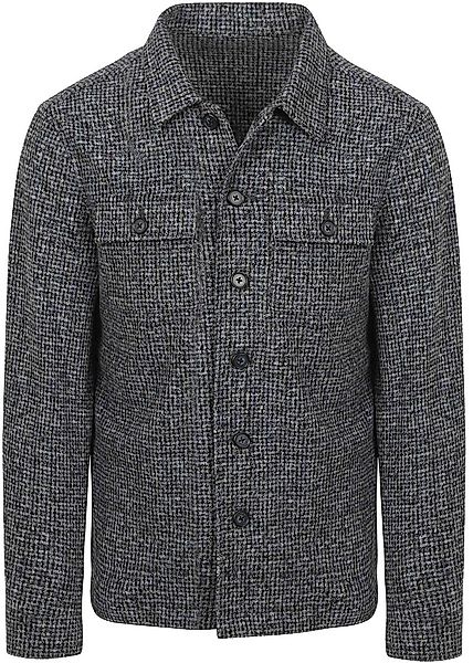 Suitable Overshirt Wool Blend Grau Blau - Größe XXL günstig online kaufen