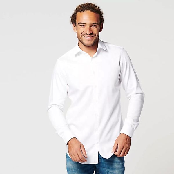 Nachhaltige Langarm Herren Hemd Circular White günstig online kaufen