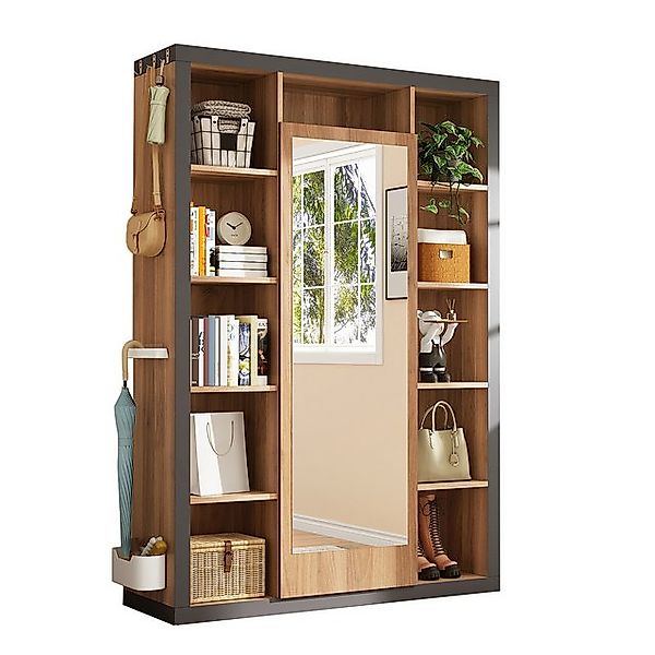 Gotagee Vitrine Hochschrank Standvitrine Beistell Buffetschrank Garderobeng günstig online kaufen