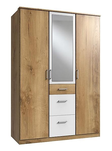 Kleiderschrank 3trg mit 1 Spiegel CLICK von WIMEX braun günstig online kaufen