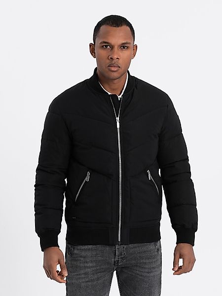 OMBRE Bomberjacke Gesteppte Herren-Bomberjacke mit Metallreißverschlüssen günstig online kaufen