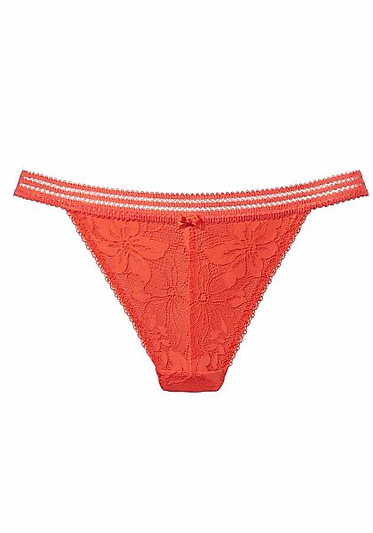 LASCANA Tanga aus floraler Jacquardspitze günstig online kaufen