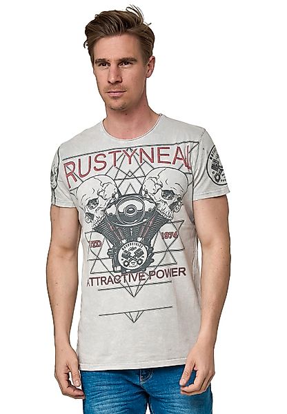 Rusty Neal T-Shirt mit coolem Frontprint günstig online kaufen