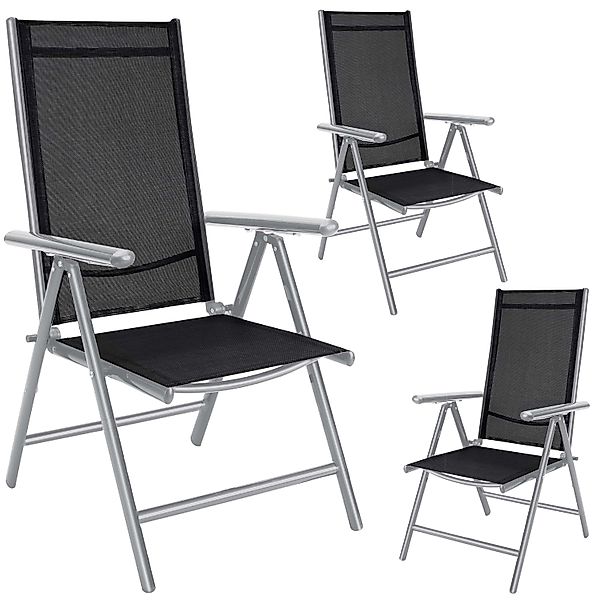 Gartenstuhl Bern 3er-Set Silber günstig online kaufen