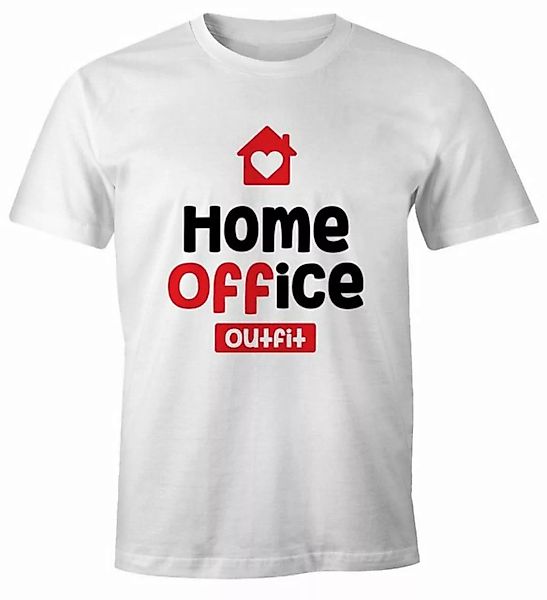 MoonWorks Print-Shirt Herren T-Shirt Aufdruck Home-Office Outfit Arbeit zuh günstig online kaufen