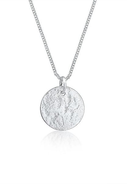 Elli Kette mit Anhänger Plättchen Organic 925 Sterling Silber, Geo günstig online kaufen