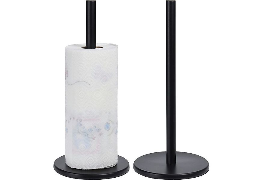 Koopman Küchenrollenhalter Küchenpapier Metallständer 32 cm Schwarz, (1-St) günstig online kaufen