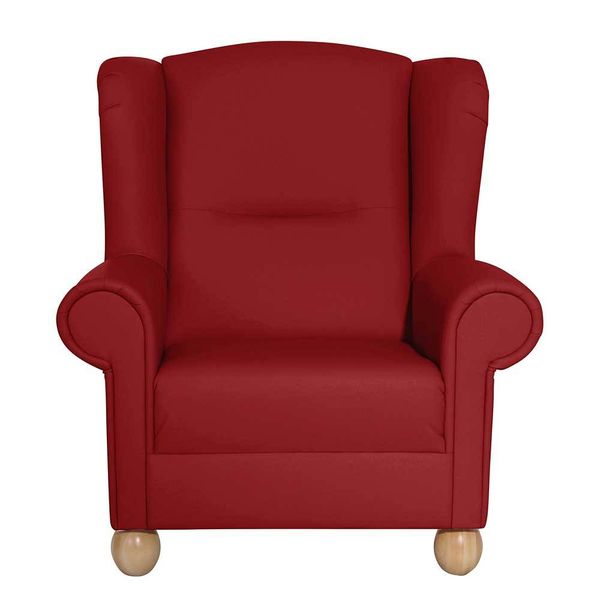 Polstersessel Kunstleder mit Armlehnen Rot günstig online kaufen