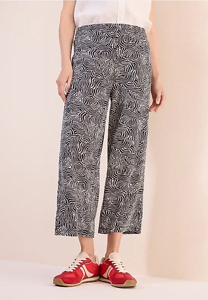 Gemusterte Wide Leg Hose günstig online kaufen