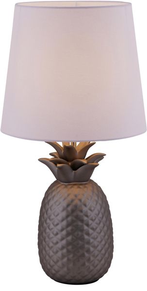 Näve Tischleuchte Keramik Ananas Matt Silber 45 cm günstig online kaufen