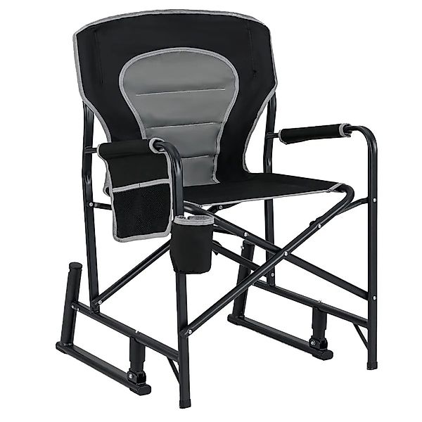 Costway Campingstuhl Faltbar Angelstuhl mit Wippfunktion günstig online kaufen