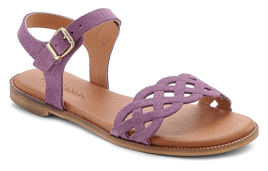 LASCANA Sandale "Sommerschuh" Sandalette, Sommerschuh aus Leder mit Cut-Out günstig online kaufen
