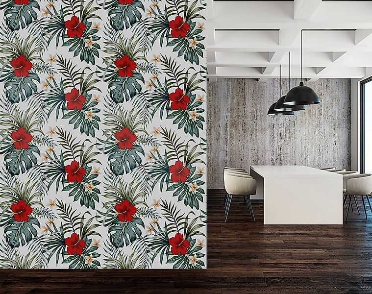 queence Vinyltapete »Rebekah«, bedruckt-Motiv-botanisch-floral-gemustert-na günstig online kaufen
