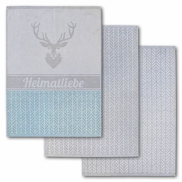 Dyckhoff Geschirrtuch "Heimat, mit 3 verschiedenen Motiven, Heimatliebe" au günstig online kaufen