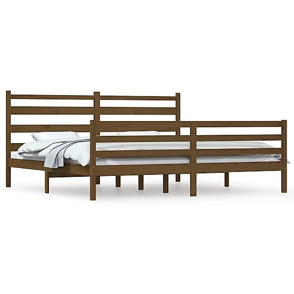 Vidaxl Massivholzbett Kiefer 200x200 Cm Honigbraun günstig online kaufen