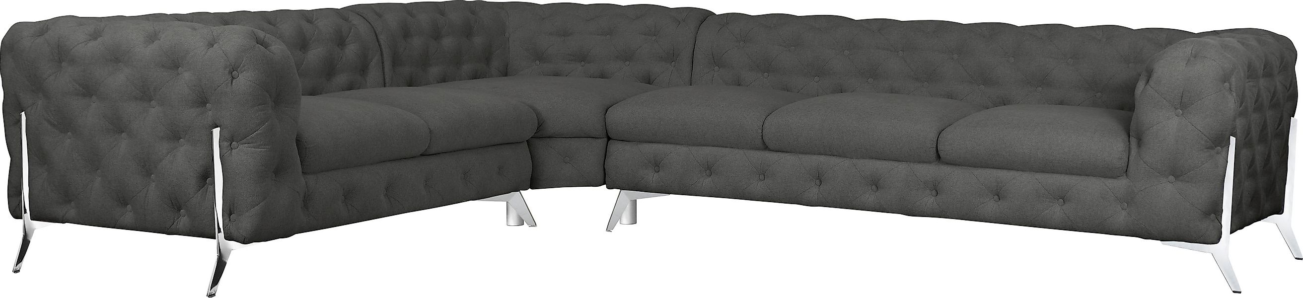 Home affaire Chesterfield-Sofa »Amaury L-Form« großes Ecksofa, Chesterfield günstig online kaufen