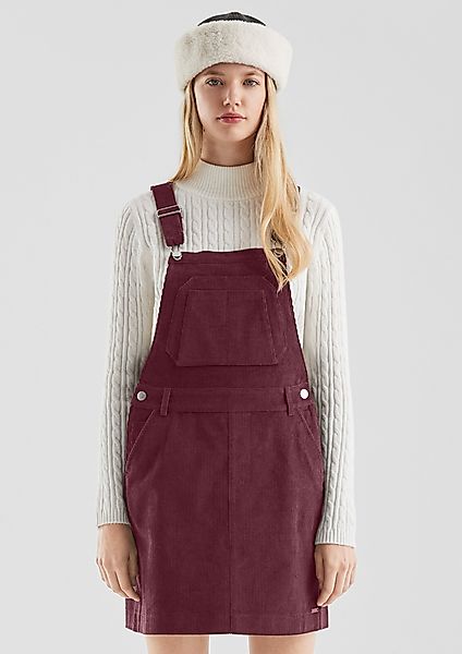 QS Minikleid Mini-Latzkleid aus Cord günstig online kaufen