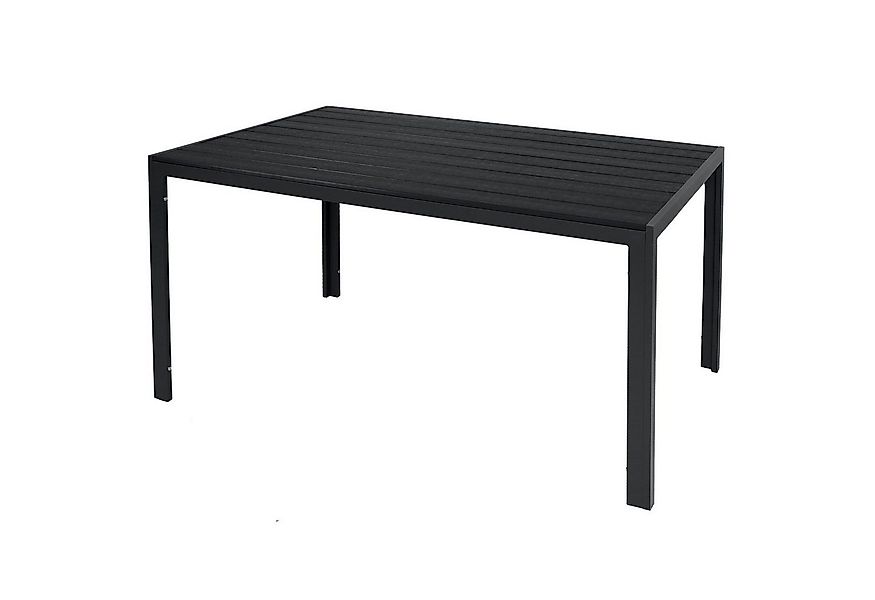 Mojawo Küchentisch Non-Wood Gartentisch Esstisch Aluminium anthrazit / schw günstig online kaufen