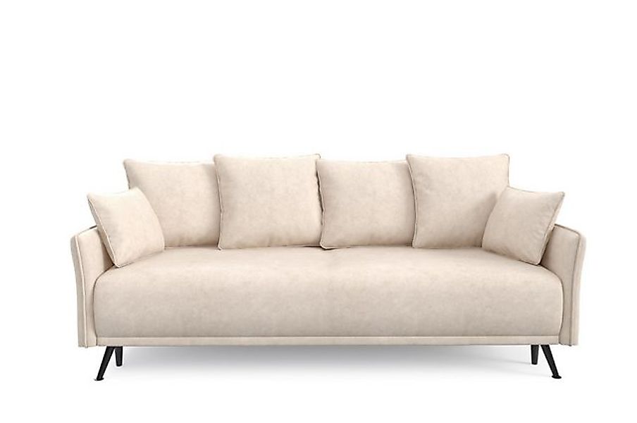 MOEBLO Sofa LAMALA, Eleganz, Komfort und Funktionalität – Das 3-Sitzer-Stof günstig online kaufen