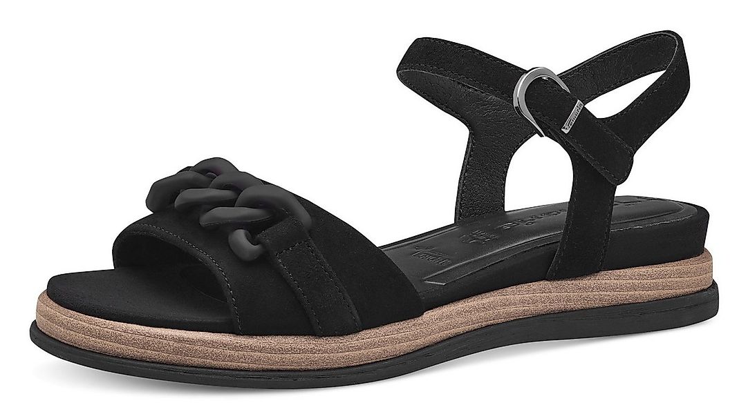 Tamaris Keilsandalette, Sommerschuh, Riemchensandale mit mattierter Zierket günstig online kaufen