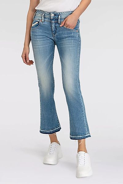 Herrlicher Bootcut-Jeans "Pearl Boot Cropped Organic Denim", mit offenem Sa günstig online kaufen