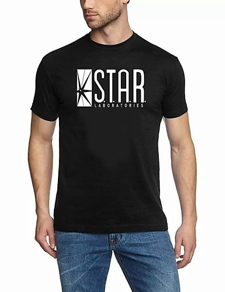 Flash Print-Shirt STAR LABORATORIES The Flash TV T-Shirt Schwarz Erwachsene günstig online kaufen